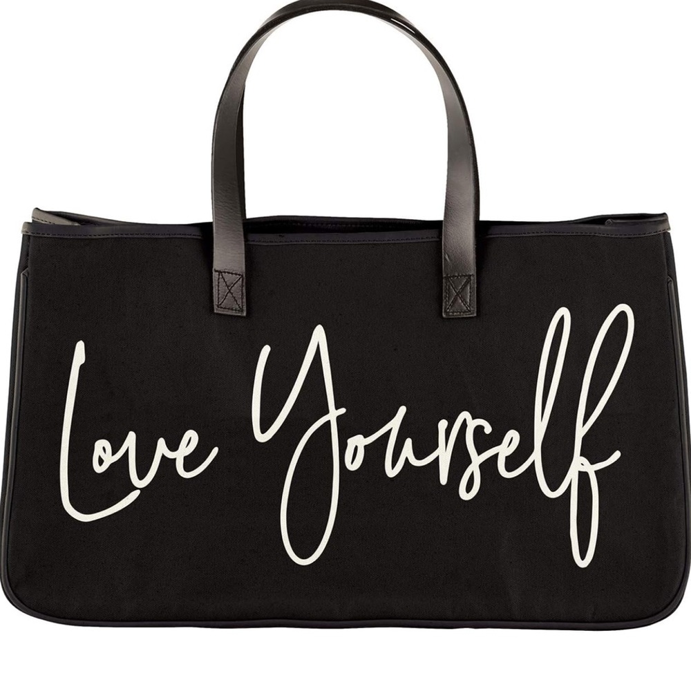 NWT Slant Collections Canvas Love Yourself Tote
